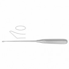 Scoville Bone Curette Oval - Curved Upwards Stainless Steel, 25 cm - 9 3/4" Scoop Size 5 mm